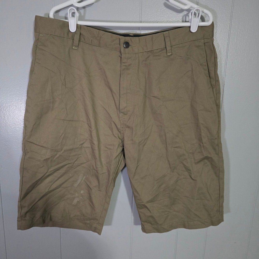 Volcom‎ Chino Shorts Mens 36 Tan Corpo Class Khaki Skate Cotton Blend 4117